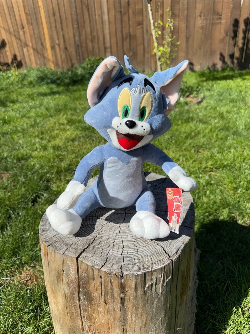 Blue and White Tom Cat Plush Stuffed Animal - Soft Cuddly Toy - Picture 3 of 4